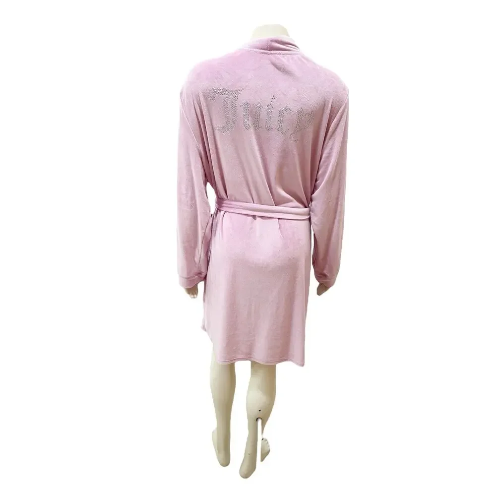 Juicy Couture Pink Studded Logo Thin Robe Large XL